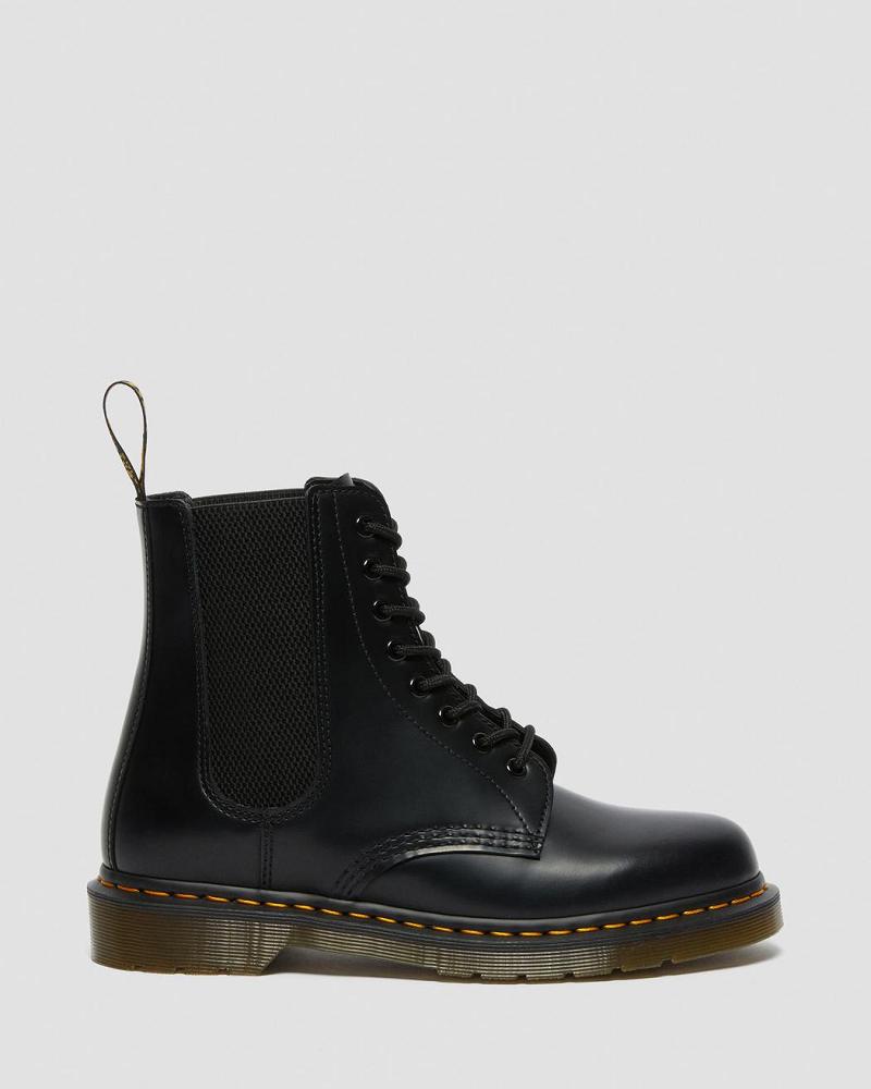 Black Women's Dr Martens 1460 Harper Smooth Leather Lace Up Boots | CA 166EBC